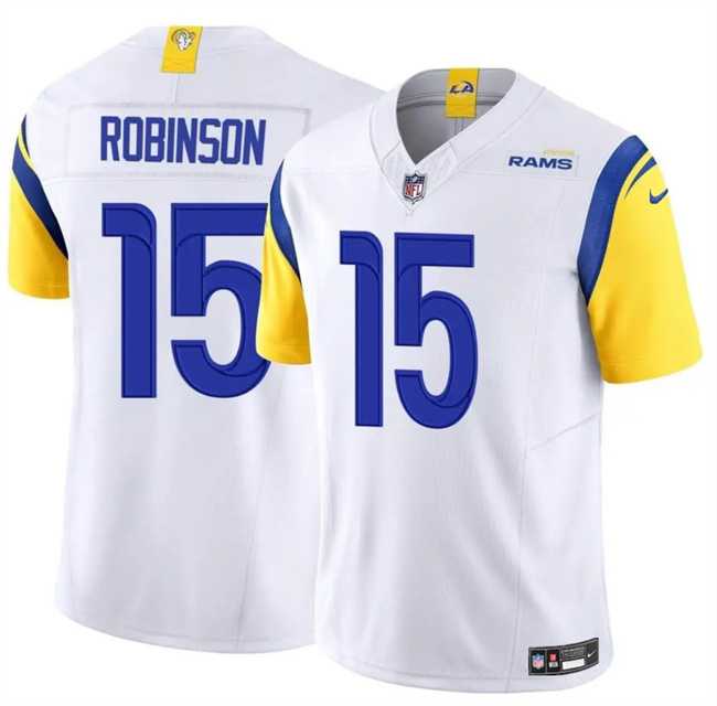 Men & Women & Youth Los Angeles Rams #15 Demarcus Robinson White 2024 F.U.S.E. Vapor Untouchable Stitched Jersey